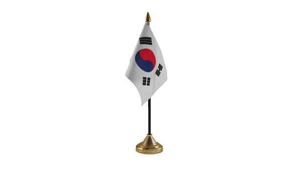 Korea South Table Flags